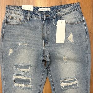 **SALE** Women's High Rise Ripped Blue Jeans